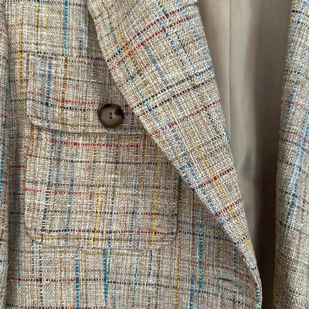 Neiman Marcus Silk Tweed Blazer - Picture 5 of 13
